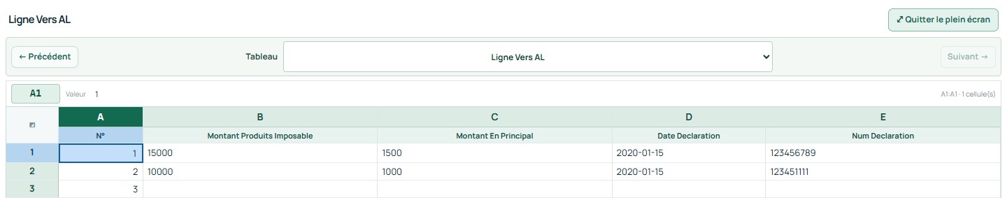 Plein écran — commandes et premières lignes