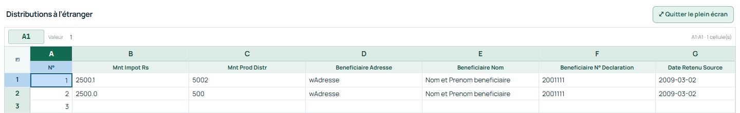 Plein écran — commandes et premières lignes