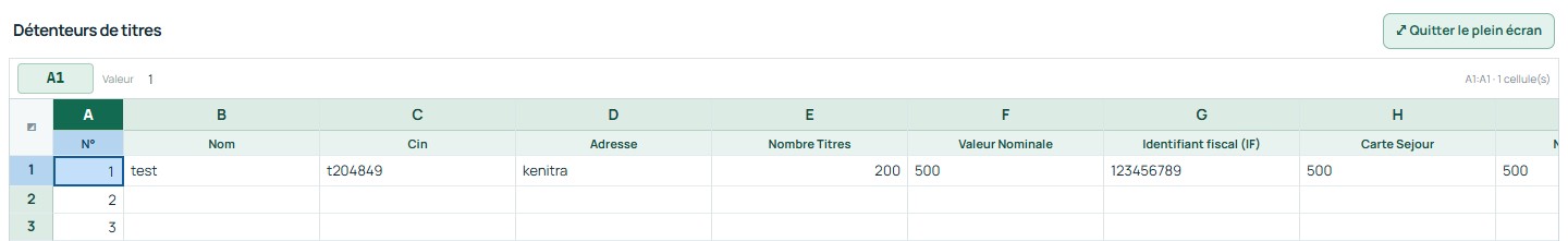 Plein écran — commandes et premières lignes