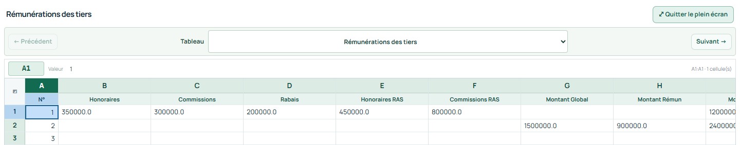 Plein écran — commandes et premières lignes