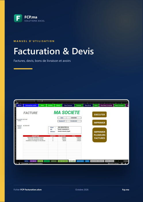 Couverture du manuel d’utilisation Facturation & Devis