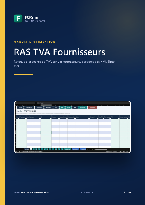 Couverture du manuel d’utilisation RAS TVA Fournisseurs