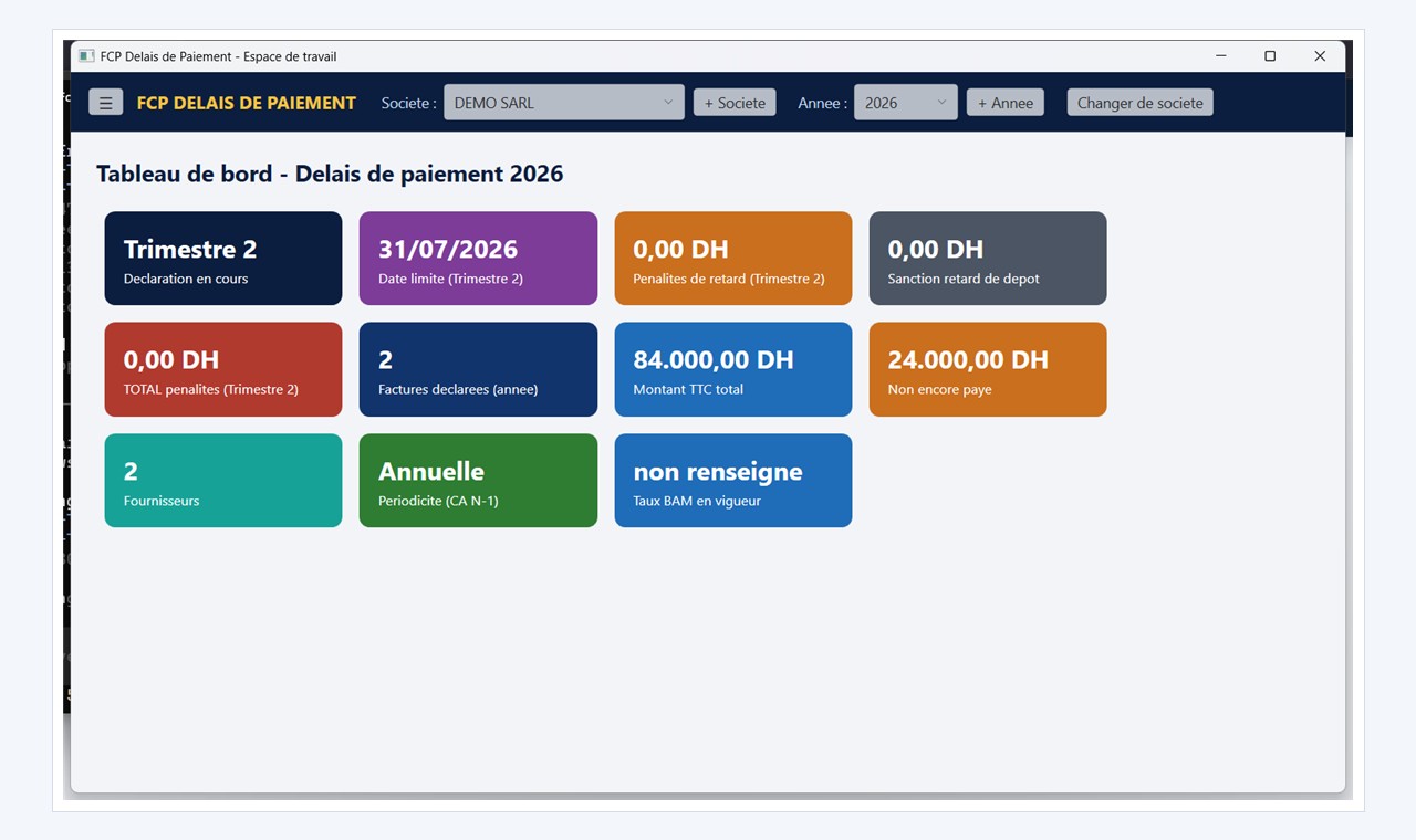 FCP Delais de Paiement - Tableau de bord