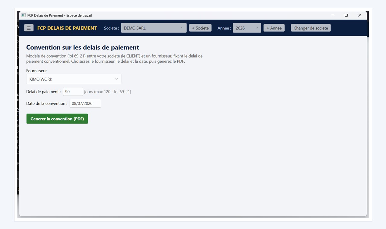 FCP Delais de Paiement - Fichier de depot