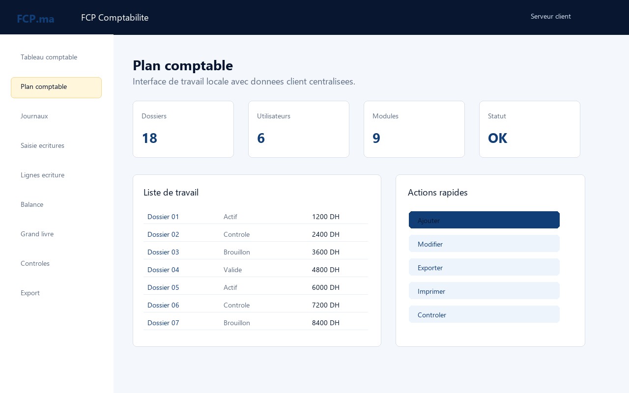 FCP Comptabilite - Plan comptable