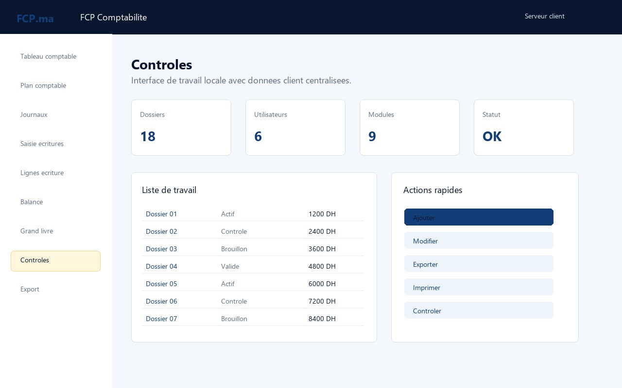 FCP Comptabilite - Controles