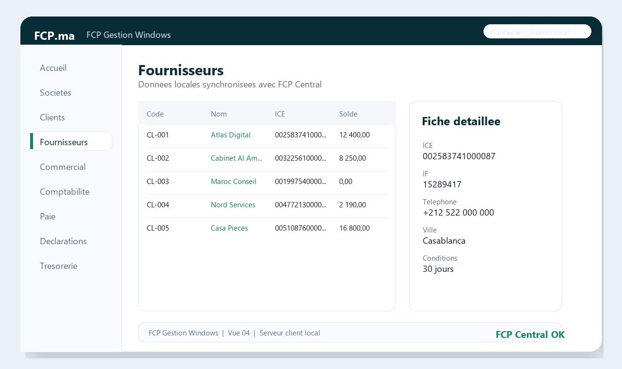 FCP Gestion Windows - Fournisseurs