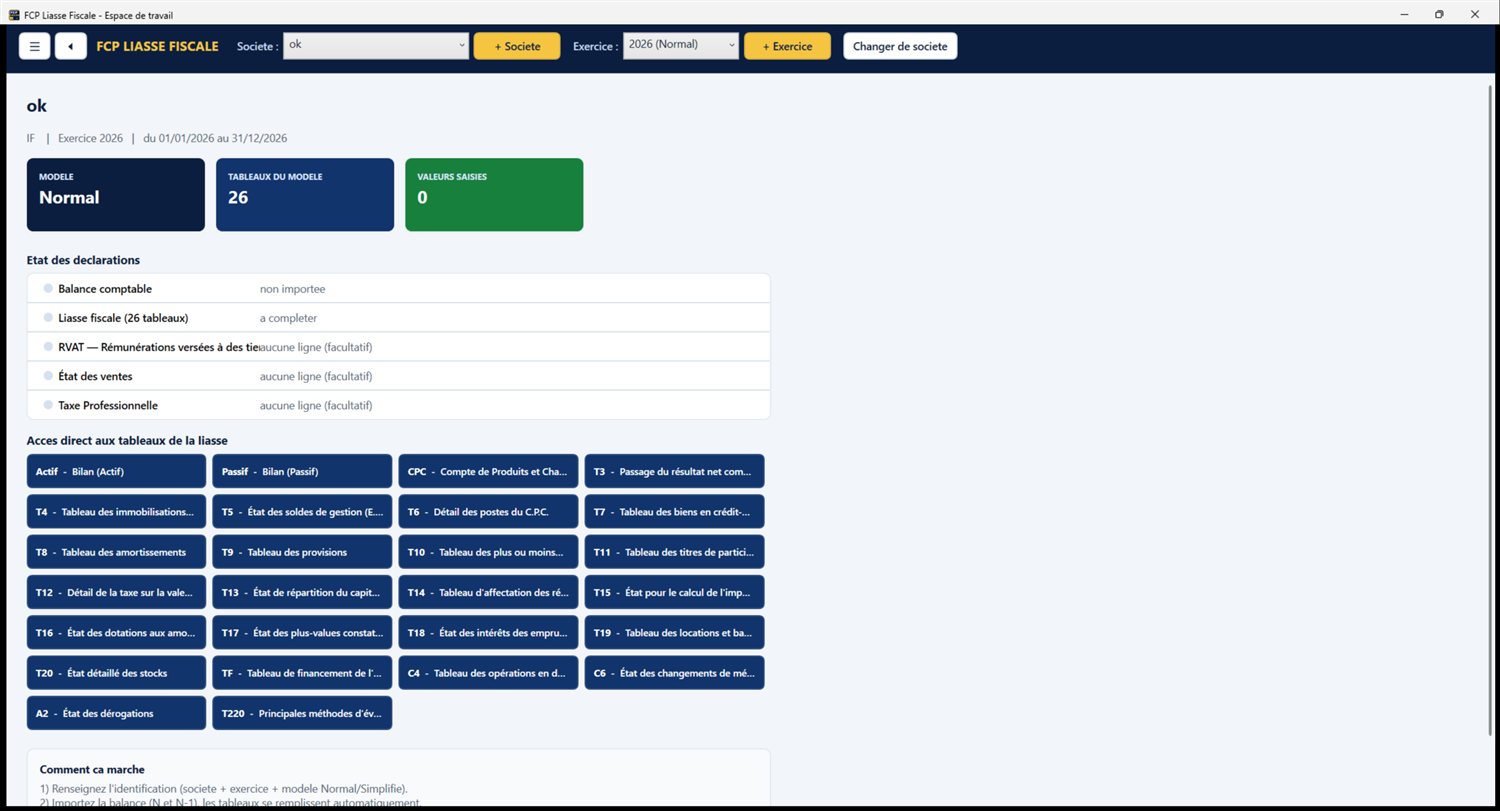 FCP Liasse Fiscale - Configuration