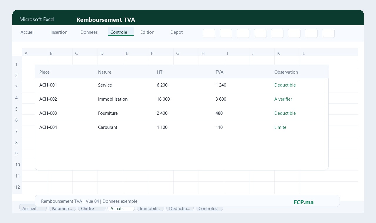 Remboursement TVA - Achats